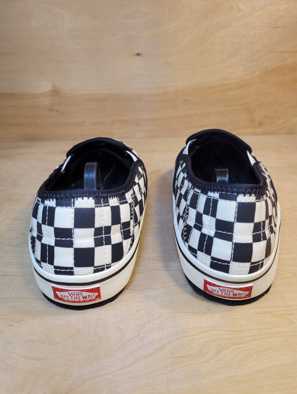 Vans Slip-Er 2 Checkerboard Black/Classic White Slip On Shoes Size 7M/8.5W - Picture 9 of 10